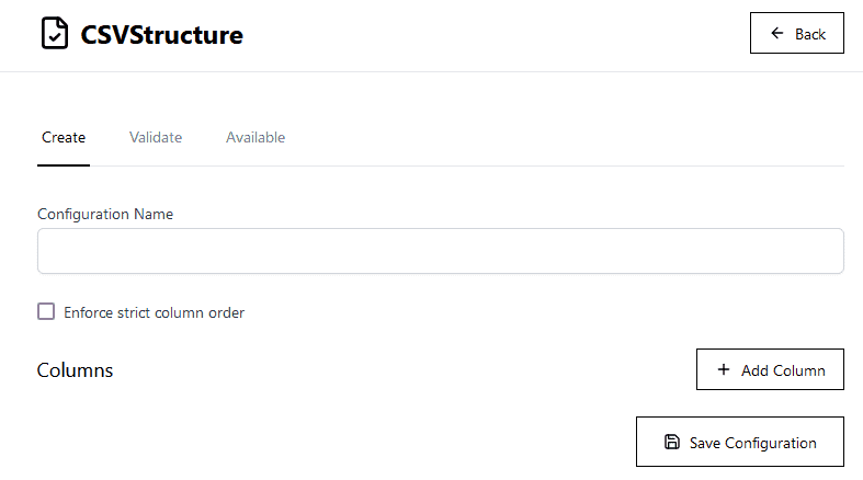 CSVStructure UI