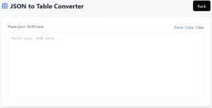 JSON to Table Converter – Foreranger